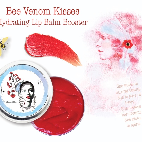 Organic Hydrating Red Lip Balm Booster / Moisturize, Hydrate, Soften Lips - Picture 7 of 14